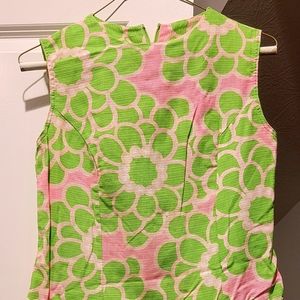 1970s Custom Sleeveless Floral Romper Scooter w Seamless Shorts Womens Medium